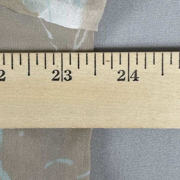 Chico's Floral Print Collared 3/4 Sleeve Blouse Women's 3 / XL Sheer White - Picture 9 of 13